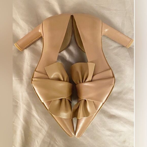 Nic +Zoe Womens Valentina Ruffle Closed Toe D-orsay leather Pump Deep Blush 8M - Picture 4 of 12